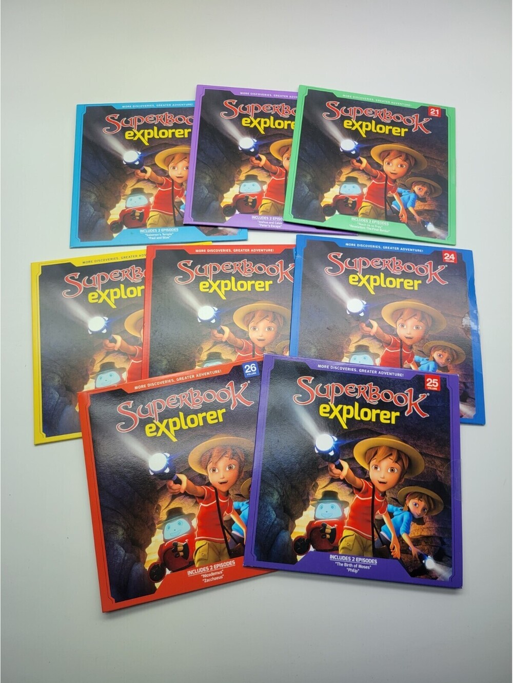 NEW Superbook Explorer Set 8 DVD's Volumes 19-26 (16 Episodes Total) DVD